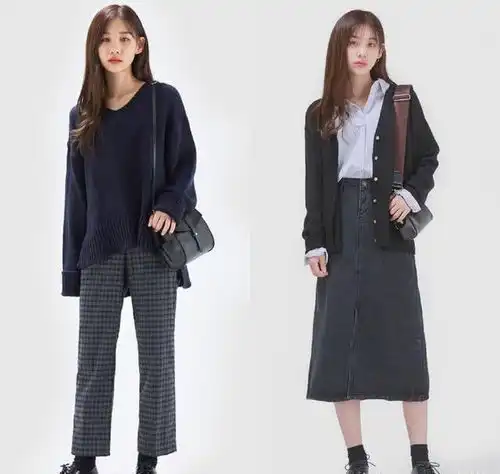 17岁到37岁女生的气质衣服穿搭,西装配半身裙,清爽又减龄
