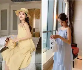 吊带配t恤,这么穿时髦又高级