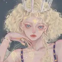 一组会发光的女生头像壁纸,星座插画微信头像图片大全