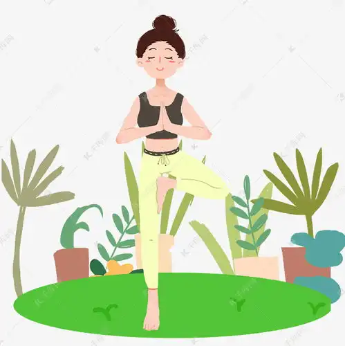 在户外健身运动的女生手绘插画素材图片免费下载千库网