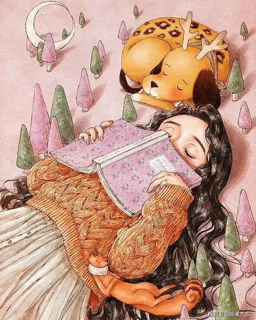 森林女孩画风堪比宫崎骏,青春密林中的第二个自己