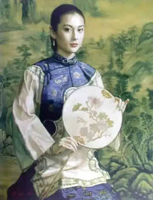 油画大师陈逸飞笔下的美女
