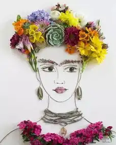 美女妈妈和女儿只用枯枝花朵来作画,让所有女生都心动不已