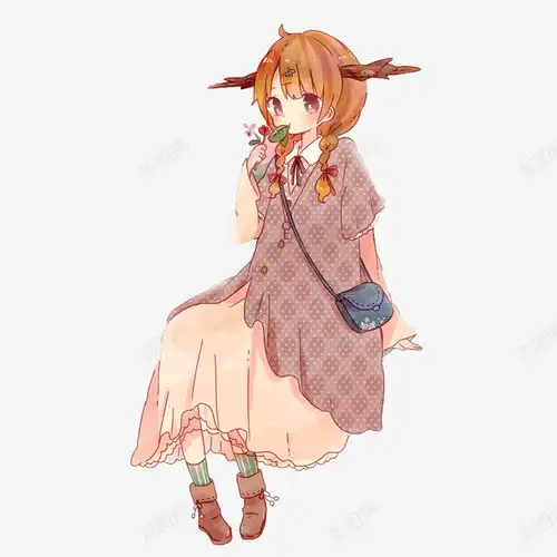 手绘小鹿女生壁纸高清素材设计图片页面网页平面电商创意素材png素材小鹿素材