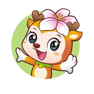 卡通可爱小女孩拿棒棒糖