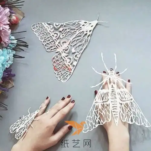 记忆里的狐美人和没有变成蝴蝶的飞蛾剪纸手作
