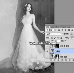 photoshop婚纱照片抠图快速抠出室内美丽的婚纱照片