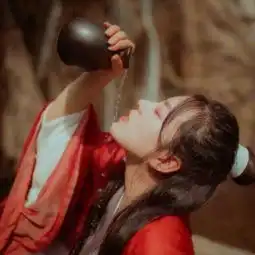 古风头像女唯美孤傲红衣孤寂伤感真人图片