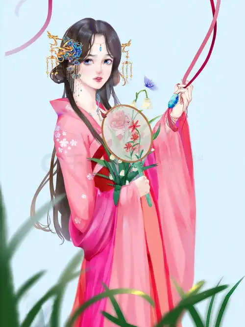 二次元插画二次元少女插画古风中国风人物免费下载插画图片3543像素千图网