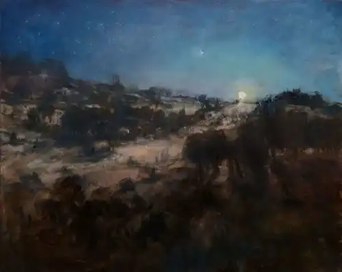 笔触粗犷,氛围感十足的风景油画