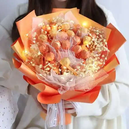 情人节礼物糖果棒棒糖花束diy成品材料包装纸送女朋友生日女生520
