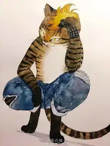 托猫写意千年事,瓜几拉画笔下的众猫相萌化14万粉丝