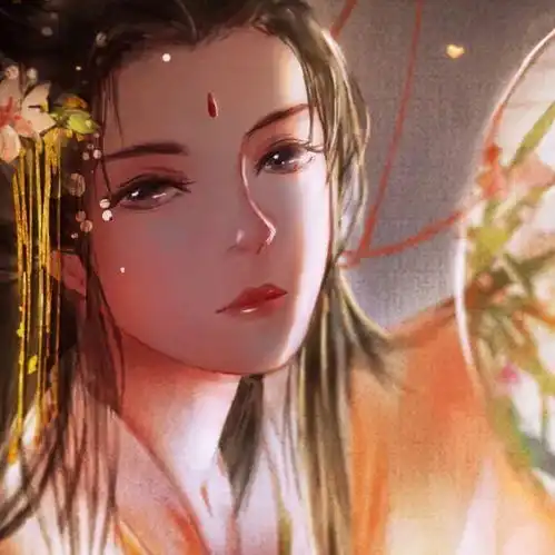 古风女生头像落落晨星,斜雨竹林,皆不如姑娘眉眼动人