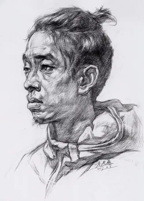 素描头像结构画法,优秀范画和作图步骤这里都有