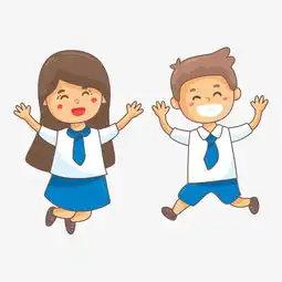 开学学校开心的学生手绘插画图片素材其他格式下载动漫人物大全