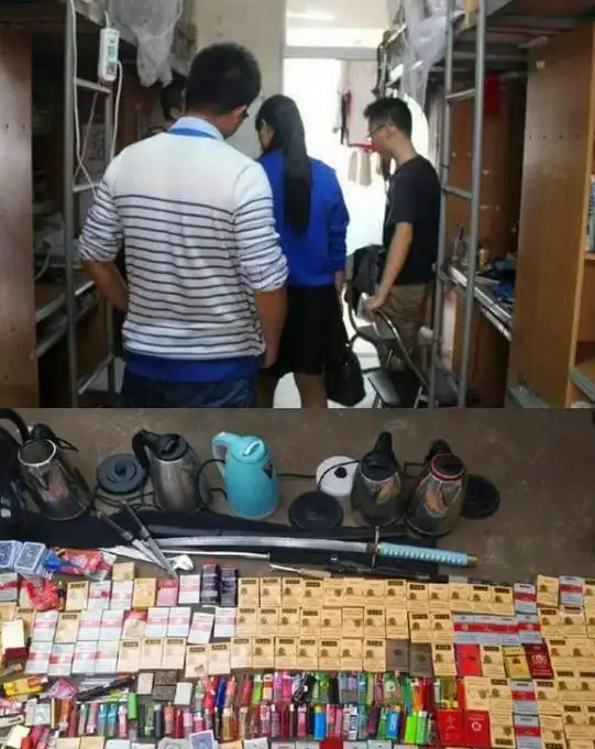 辅导员突查女生宿舍,各种违禁品走红,男生好会玩