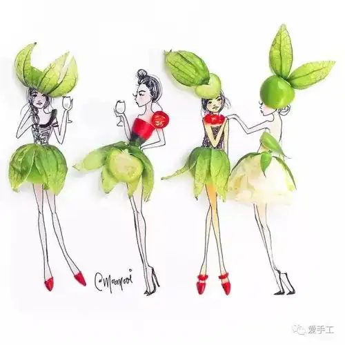 鲜蔬水果变身时尚服装