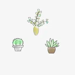 卡通手绘文艺小清新绿植图片素材其他格式下载其他大全