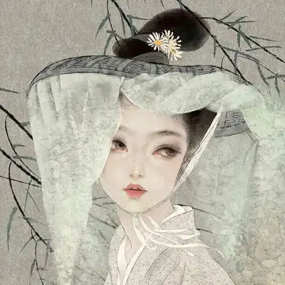 古风女生头像,尧立插画12张词牌美人