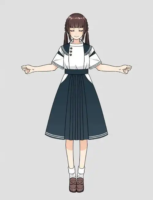 日系动漫头像女孩喜欢的jk制服手绘素材
