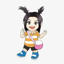 卡通可爱女孩手绘等待约会美女背包q版图片素材其他格式下载动漫人物大全