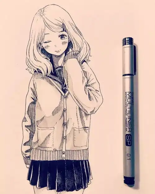 临摹完这组动漫插画,连你的速写水平都能大幅度提高了