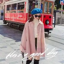 新款气质甜美淑女百搭休闲时尚羊羔毛大衣冬季2018