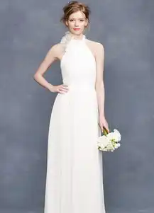 优雅简洁的小清新风新娘婚纱