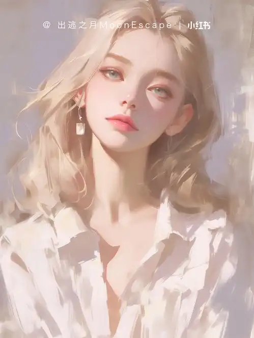 油画人物手绘看起来就很贵油画风人像