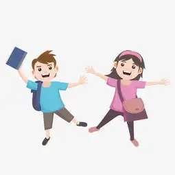 学校开学开心的学生插画图片素材其他格式下载动漫人物大全