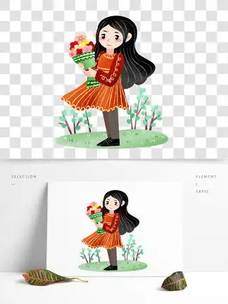 图片免费下载手拿鲜花的小女孩素材手拿鲜花的小女孩模板千图网