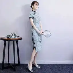 文艺复古,清新修身,这款旗袍清爽特迷人
