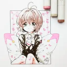 元气十足的萌系美少女,马克笔下的二次元世界
