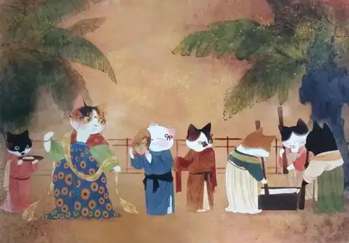 她将唐朝美女画成猫,萌化16万粉丝,原来被猫统治的世界是这样的