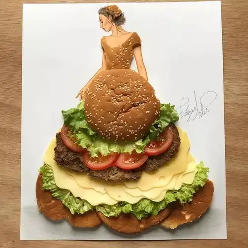 秀色可餐,艺术家用食物为女孩们打造出漂亮的晚礼服