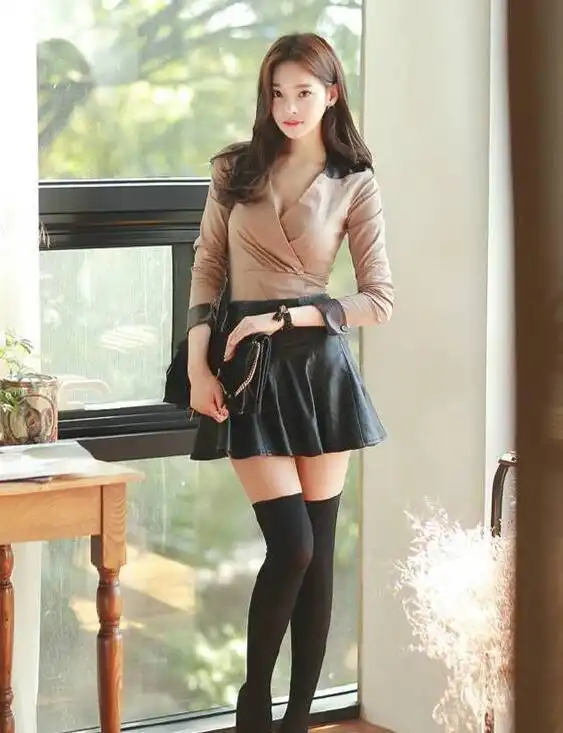 大长腿过膝袜美女高挑靓丽私房性感迷人