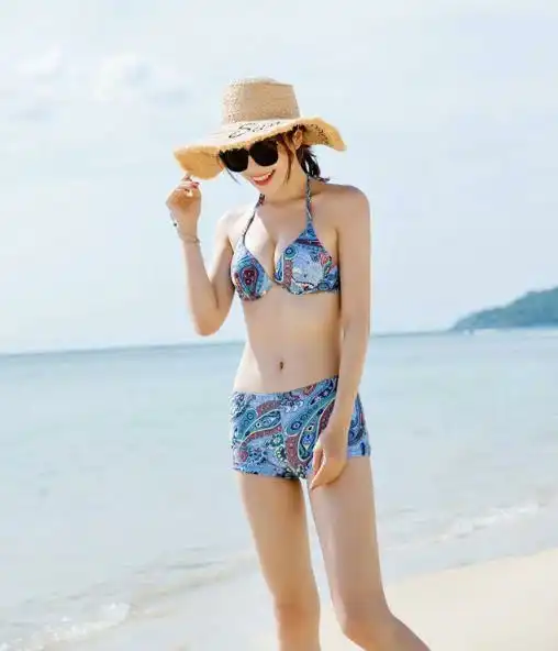 比基尼泳衣小姐姐,性感优雅大方,衬托优雅的气场