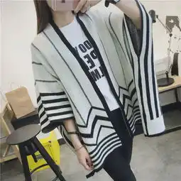 2016欧洲站女韩国时尚中长款披肩坎肩针织衫开衫毛衣外套