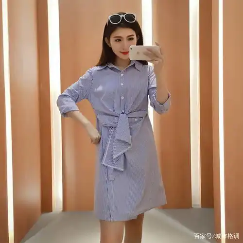 2021衬衫裙就应该这样穿让你做个千姿百态的气质女人