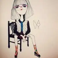 手绘卡通女孩头像卷发微信头像图片大全