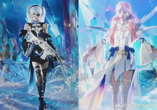 张予曦cos双生女神美翻天腿环异瞳加白发,玉足美腿很丝滑