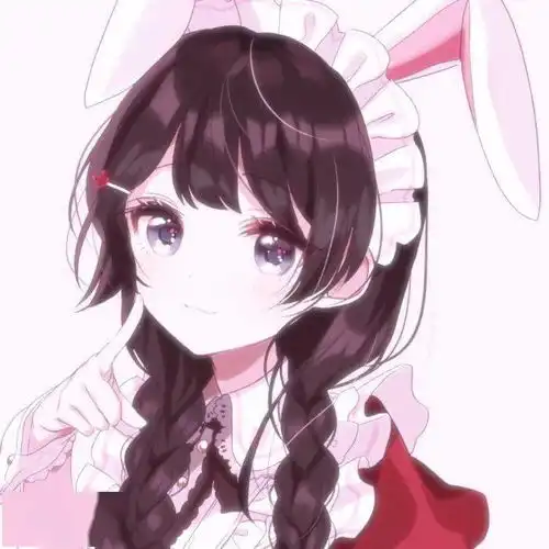 二次元动漫女生头像摸摸小猪头万事不用愁