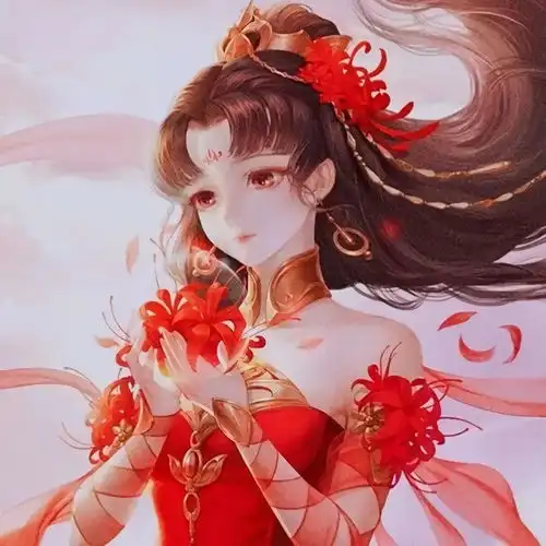 中国古风二次元女头,美到没朋友