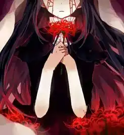 跪求晓梅焰魔女化时流下网状血泪的高清图,像这张的,但是没有包括整个脸部,我想要包括整个脸部在内的高