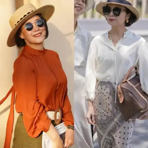 中年女人戴草帽最洋气如果换成贝雷帽鸭舌帽,土气又廉价