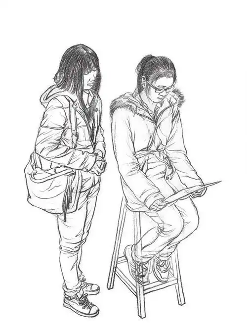 人物速写步骤与技巧