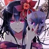 戴面具动漫女生头像