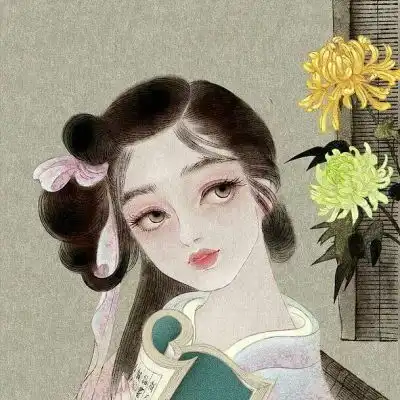 古风女生头像,尧立插画12张词牌美人