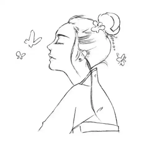古风美人素描教程,唯美