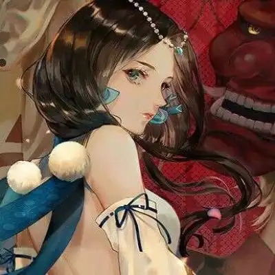 唐崎夜雨手绘古风女生头像